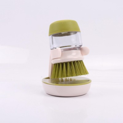 Household Kitchen Tool Small Washing Brush Pot Kitchen Cleaning Brush With Soap Dispenser For Dishes Pot Pan Kitchen Sink Scrubb