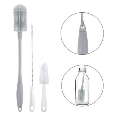 Silicone Bottle Brush Cleaning Set Silicon Bottle Cleaning Brush Baby Bottle Cleaner